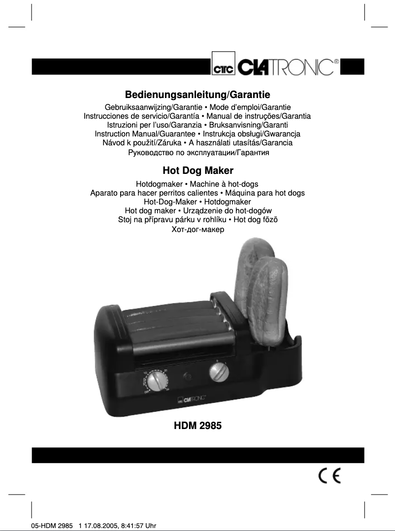 Page 1 de la notice Manuel utilisateur Clatronic HD 2985