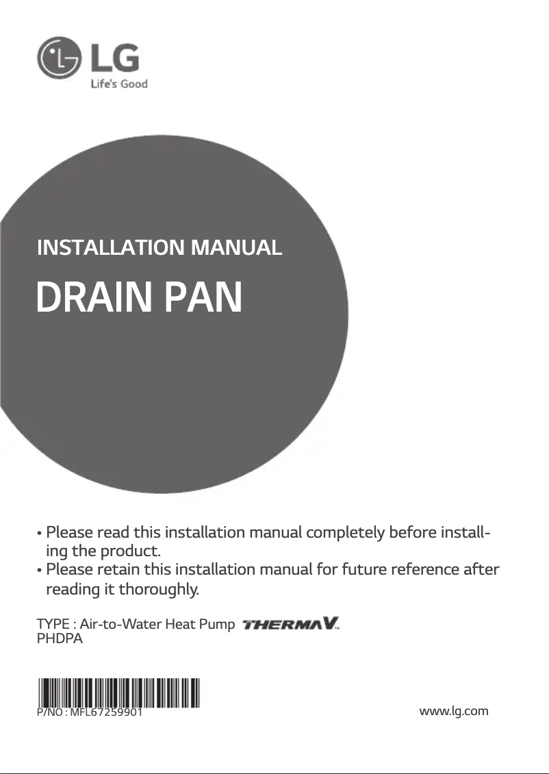 Page 1 de la notice Manuel utilisateur LG PHDPA