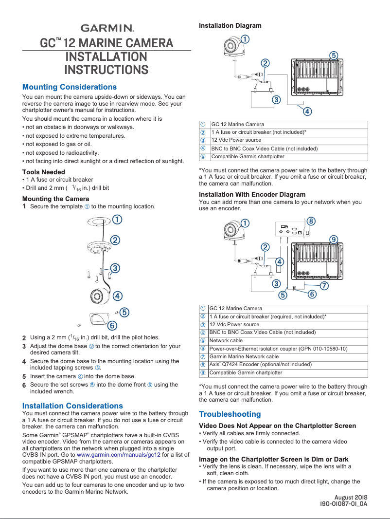 Page 1 de la notice Mode d'emploi Garmin GC 12