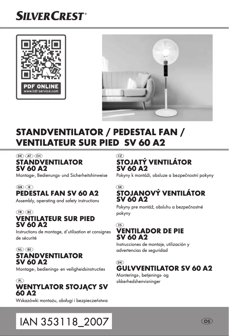 Page n°1 - Manuel utilisateur SilverCrest SV 60 A2