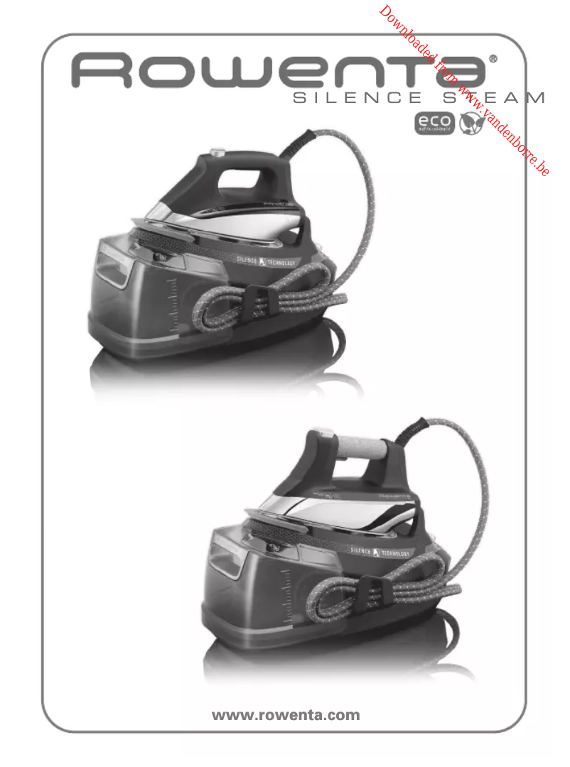 Page 1 de la notice Manuel utilisateur Rowenta Silence Steam Eco DG8980
