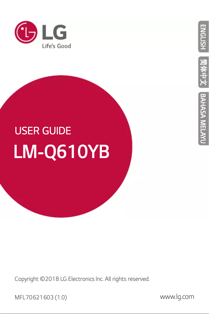 Página 1 del manual Manual de usuario LG Q7+