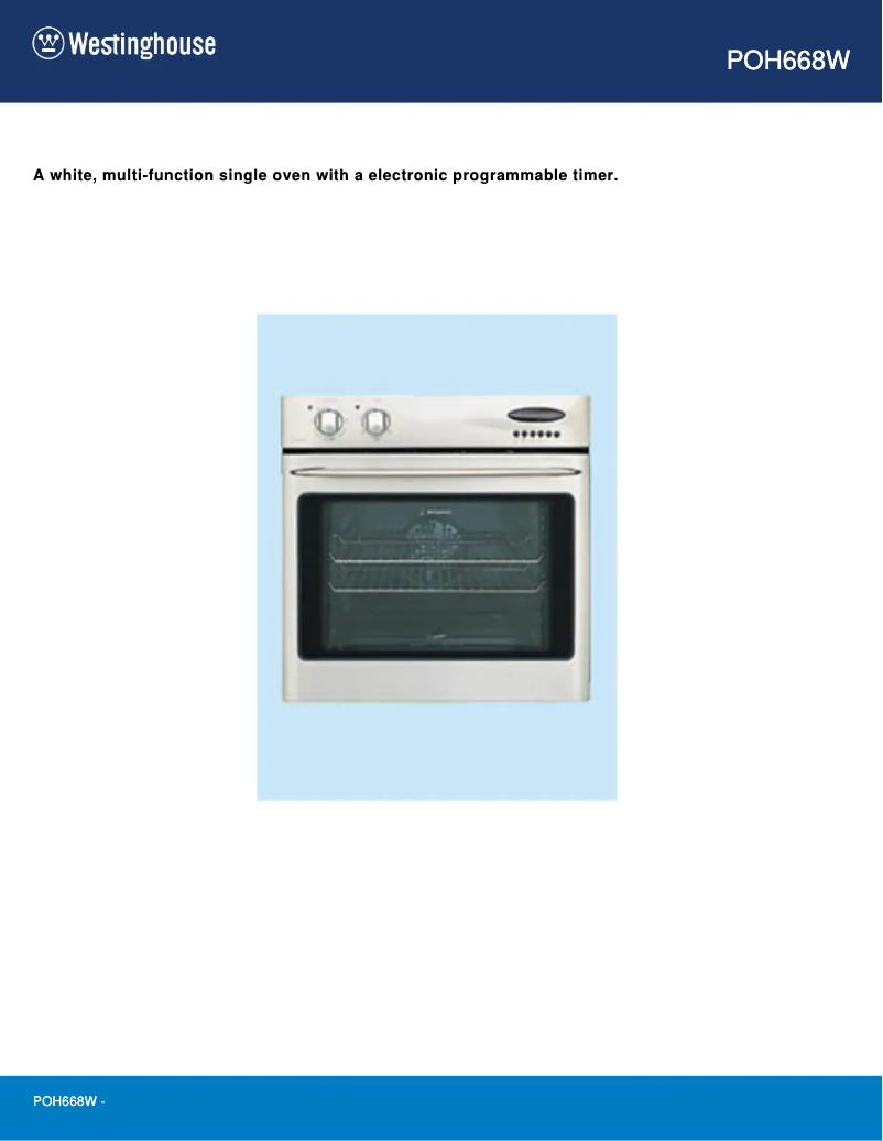 Page 1 de la notice Manuel utilisateur Westinghouse POH668W