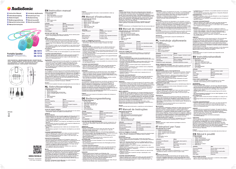 Page 1 de la notice Manuel utilisateur AudioSonic SK-1512