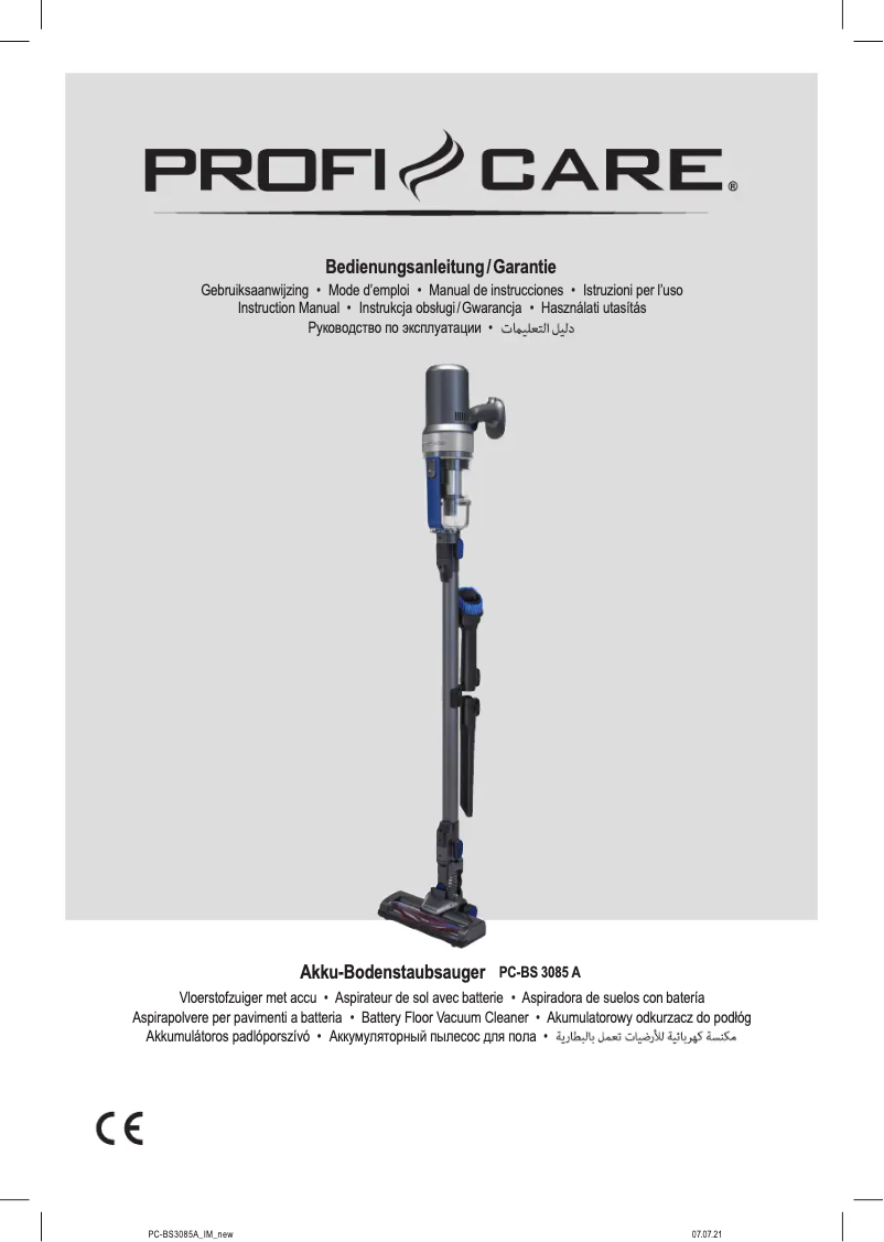 Página 1 del manual Manual de usuario ProfiCare PC-BS 3085