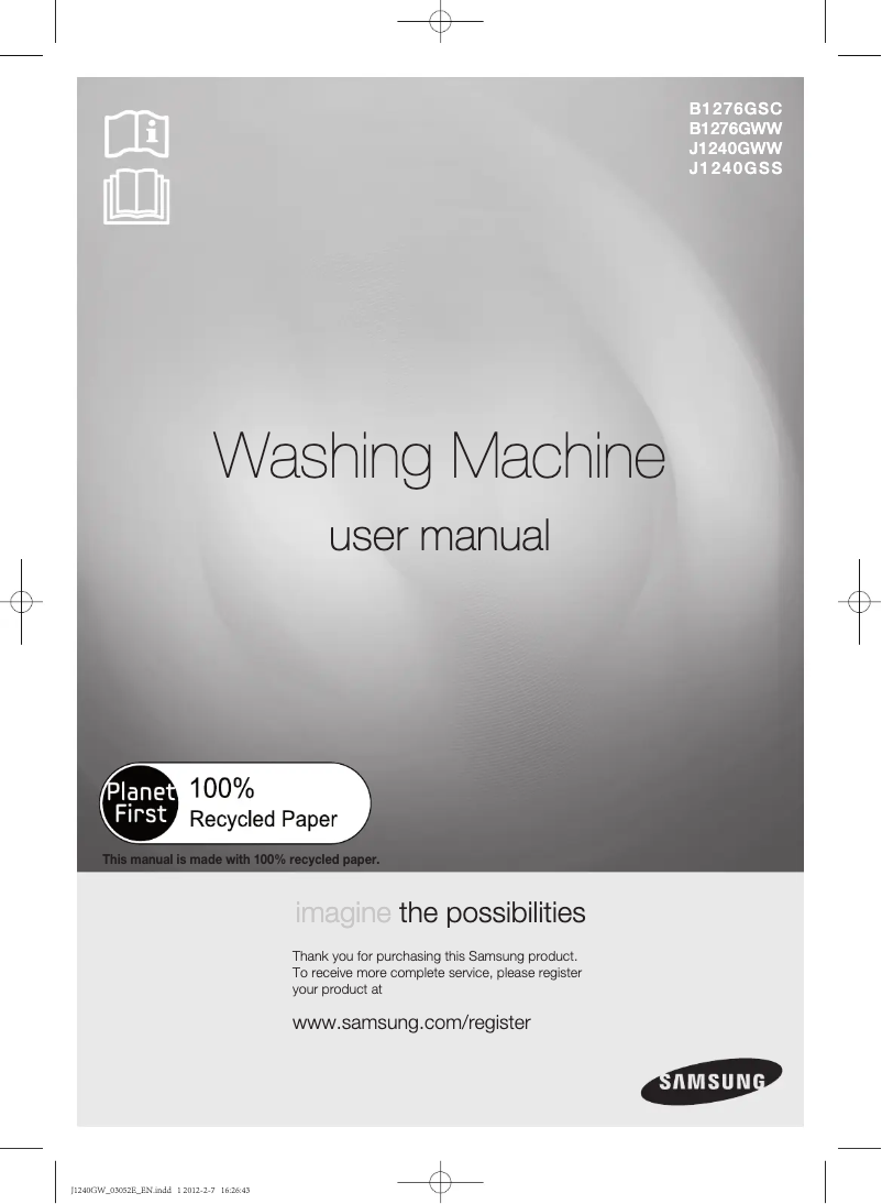 Page 1 de la notice Manuel utilisateur Samsung J1240GWW