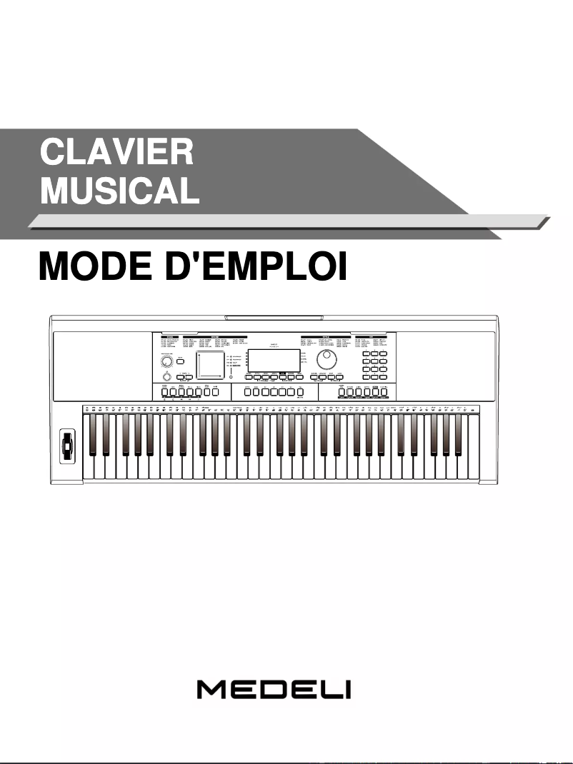 Page 1 de la notice Manuel utilisateur Medeli MK401
