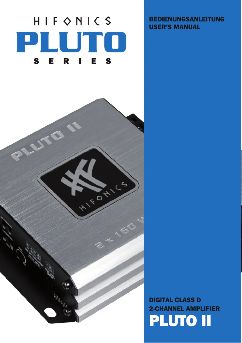Page 1 de la notice Manuel utilisateur Hifonics Pluto II