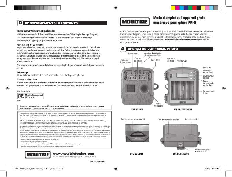 Image de la première page du manuel de l'appareil PN-9