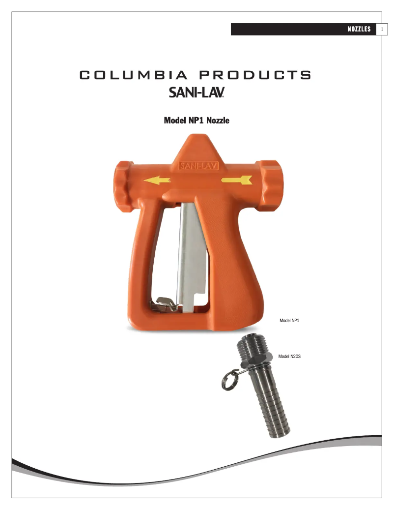 Page 1 de la notice Manuel utilisateur Sani-Lav NP10