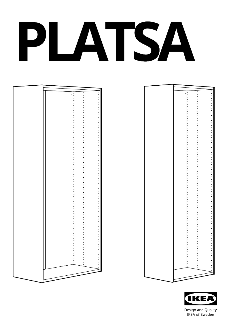 Página 1 del manual Manual de usuario Ikea PLATSA 603.874.90