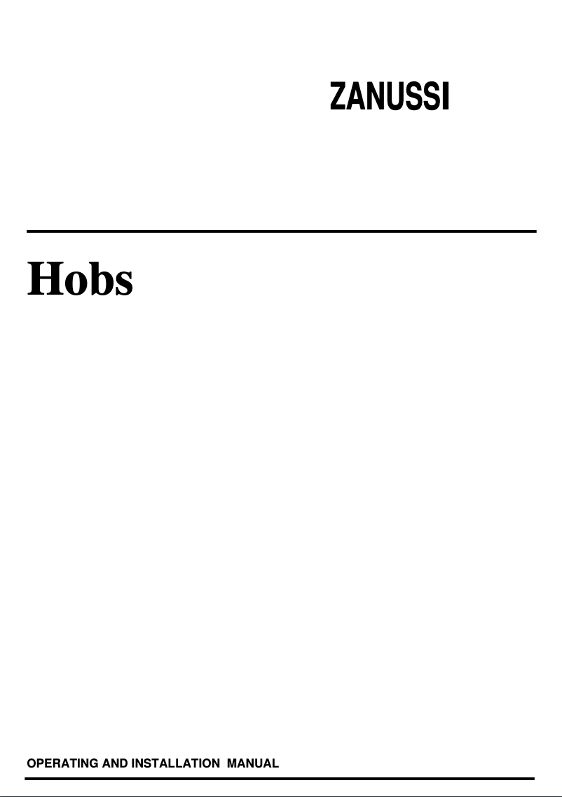 Page 1 de la notice Manuel utilisateur Zanussi PI44GK