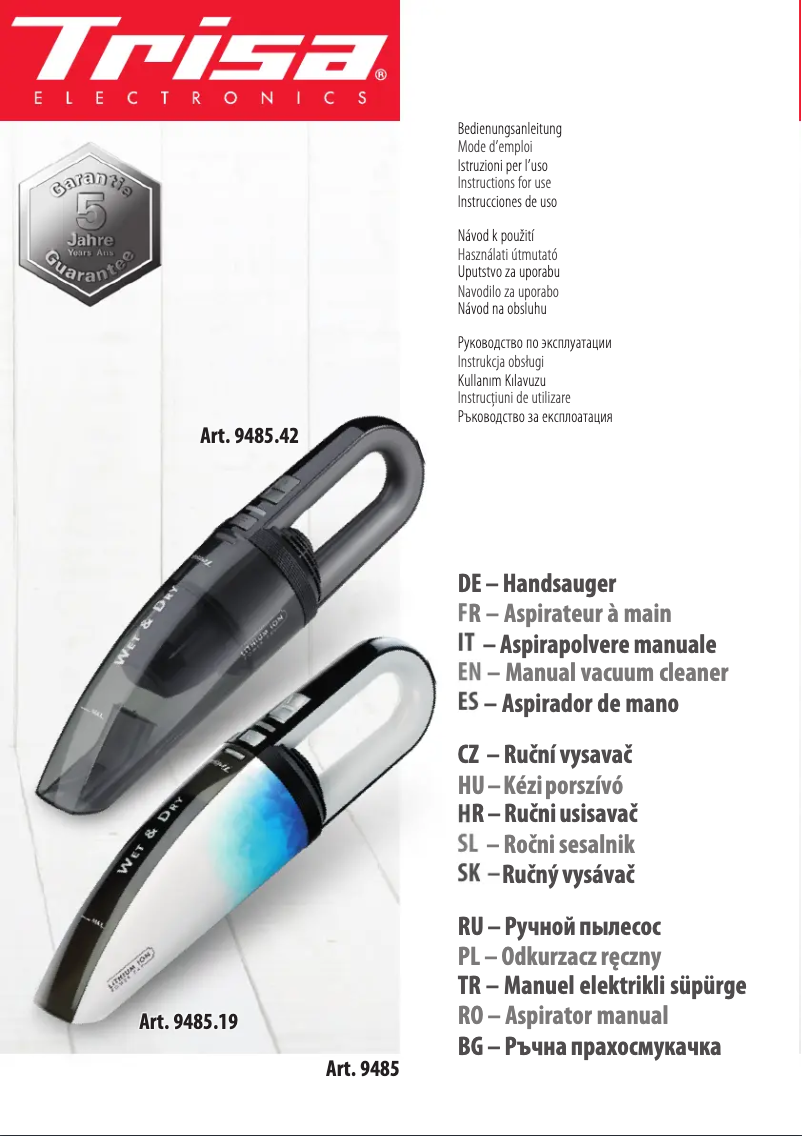 Page n°1 - Manuel utilisateur Trisa Quick Clean Classic T8519