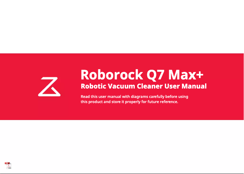 Page 1 de la notice Manuel utilisateur Roborock Q7