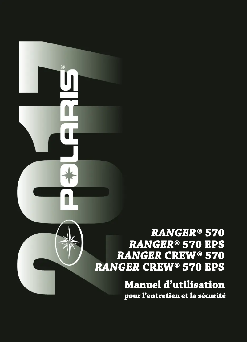 Image de la première page du manuel de l'appareil RANGER CREW 570 (2017)