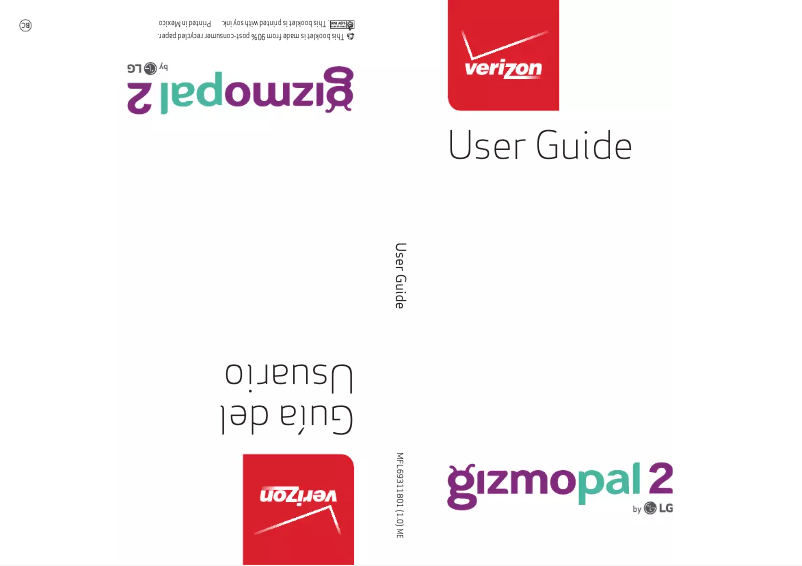 Page 1 de la notice Manuel utilisateur LG GizmoPal 2