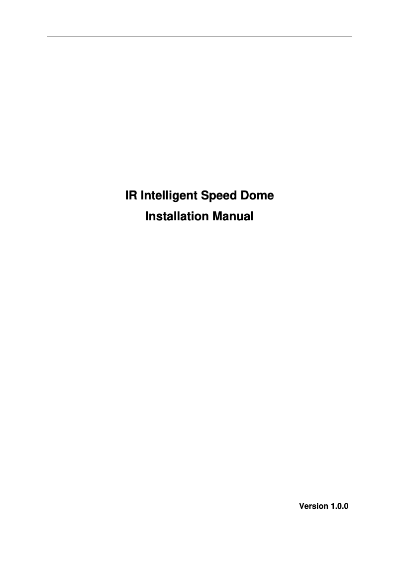 Image de la première page du manuel de l'appareil Pro DH-SD6CE445XA-HNR