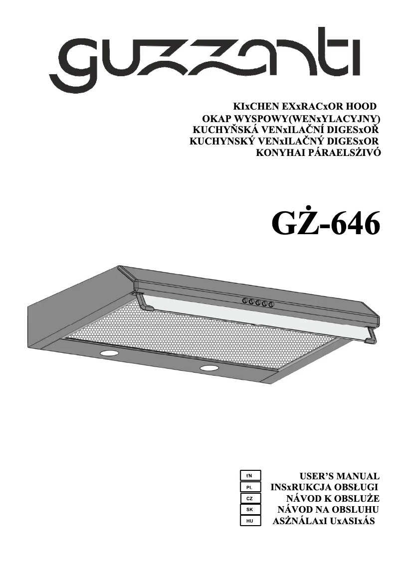 Page 1 de la notice Manuel utilisateur Guzzanti GZ-646