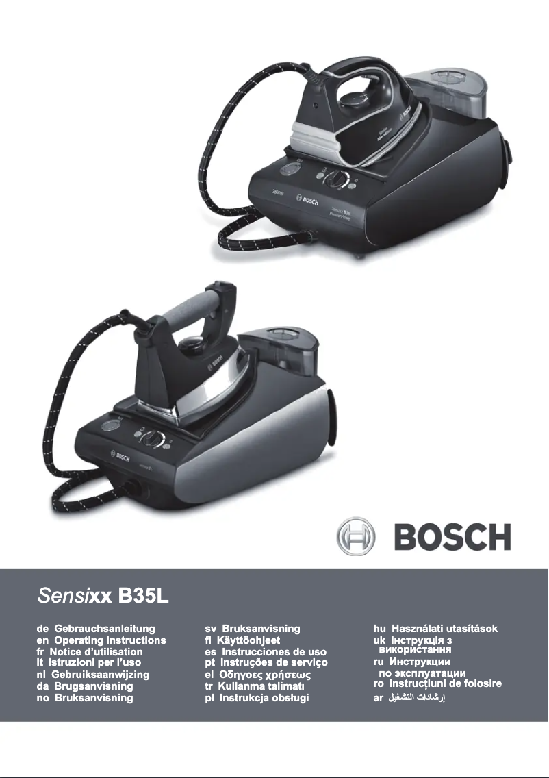 Page 1 de la notice Manuel utilisateur Bosch Sensixx B35L TDS3549