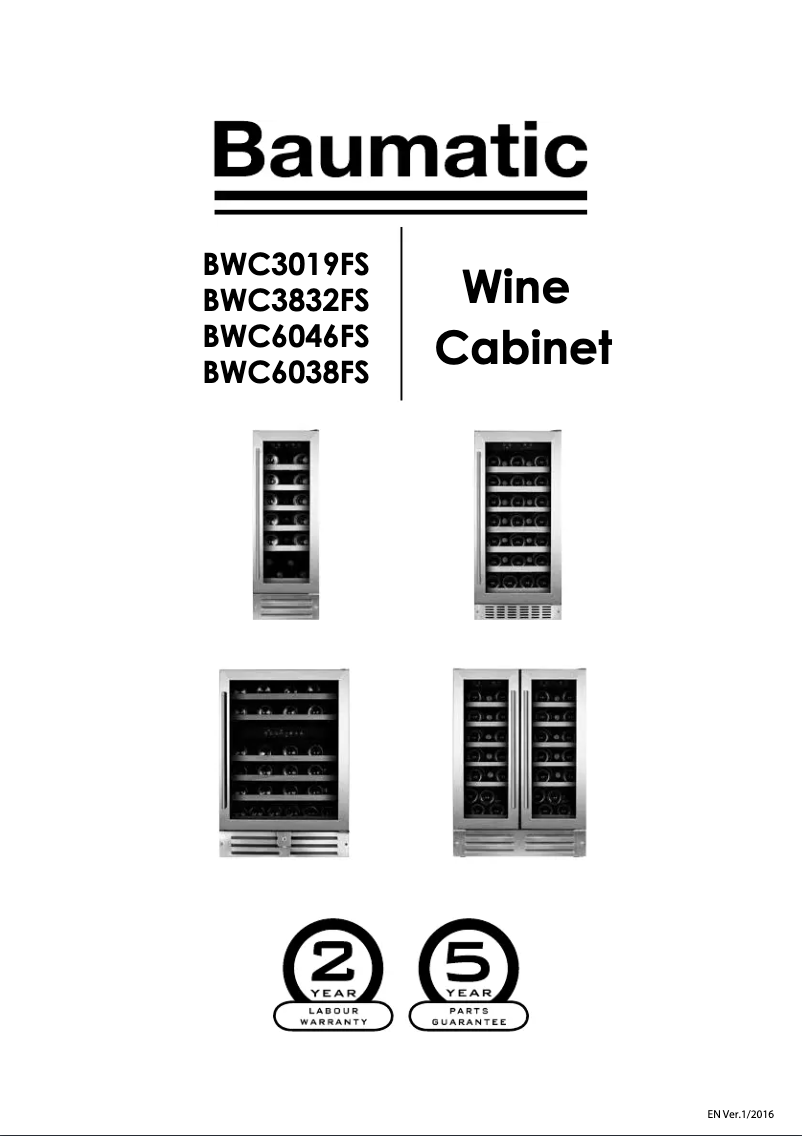 Page 1 de la notice Manuel utilisateur Baumatic BWC6046FS