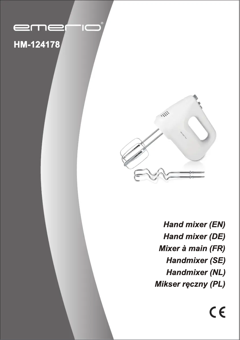 Page n°1 - Manuel utilisateur Emerio HM-124178