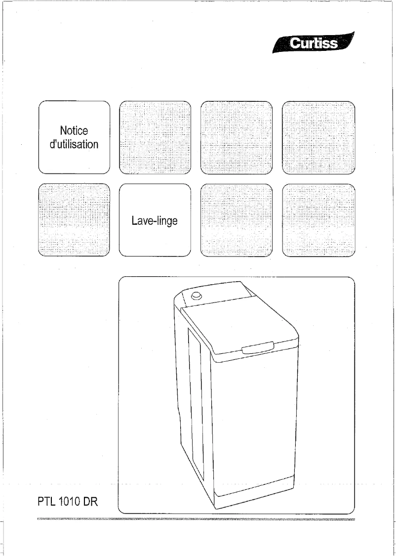 Page 1 de la notice Manuel utilisateur Curtiss PTL 1010 DR