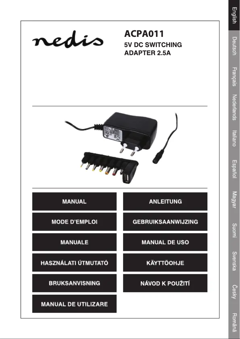 Image de la première page du manuel de l'appareil ACPA011