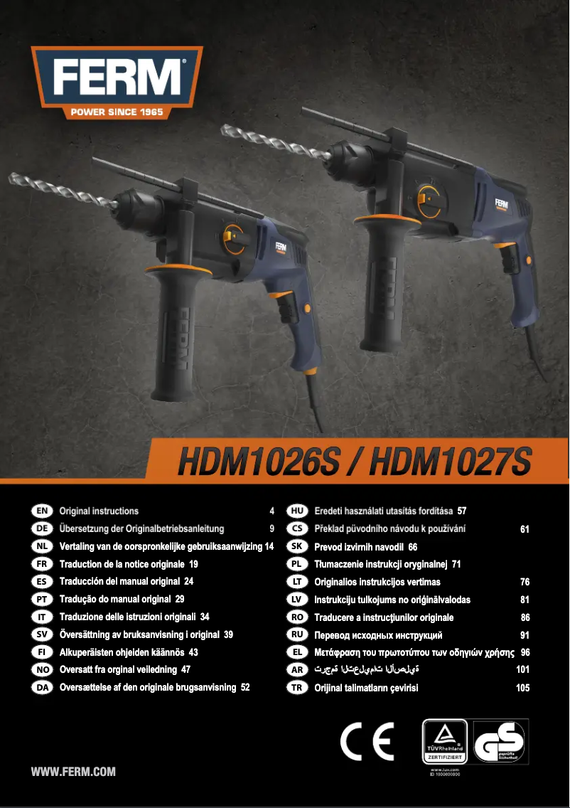 Page 1 de la notice Manuel utilisateur Ferm HDM1027S