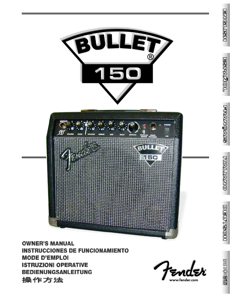 Page 1 de la notice Manuel utilisateur Fender Bullet 150