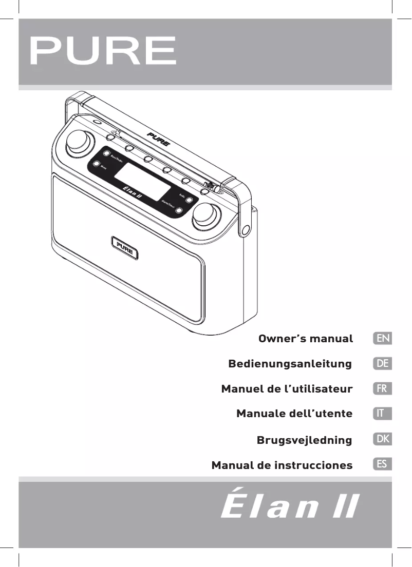 Image de la première page du manuel de l'appareil Elan II