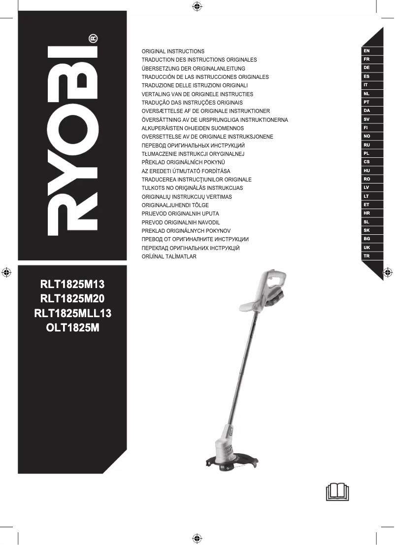 Page 1 de la notice Manuel utilisateur RYOBI One+ RLT1825M13S
