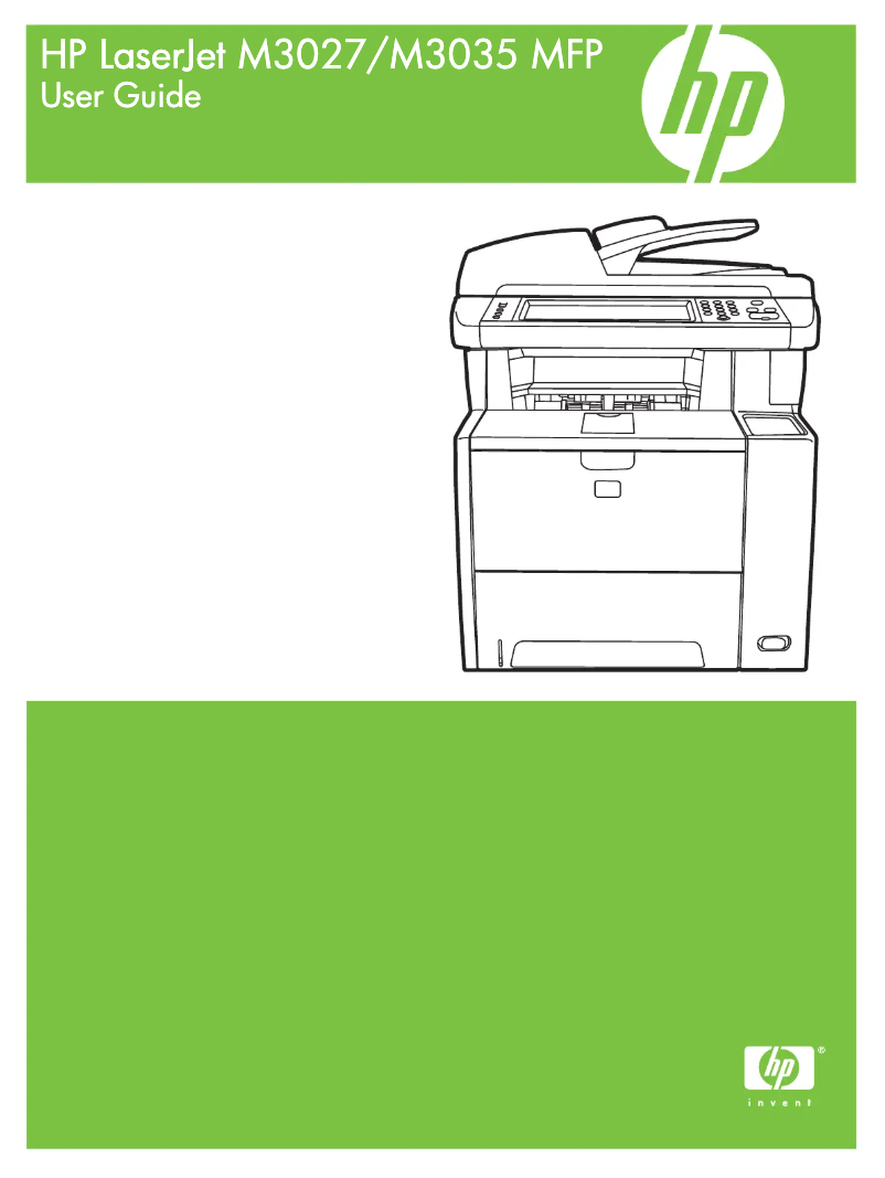 Image de la première page du manuel de l'appareil LaserJet M3035xs