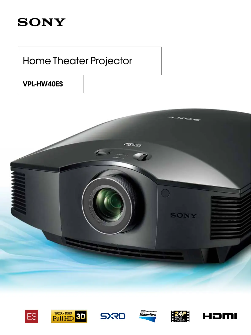 Page n°1 - Brochure Sony VPL-HW40ES