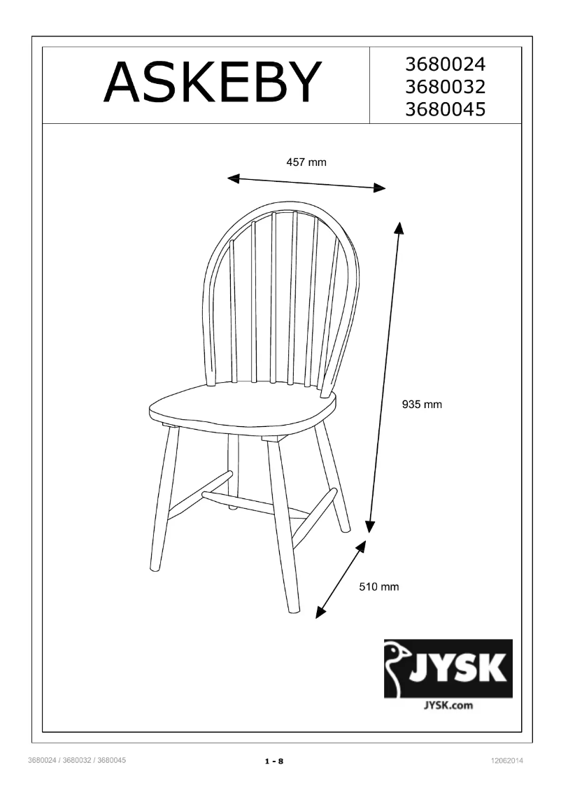 Image de la première page du manuel de l'appareil Askeby