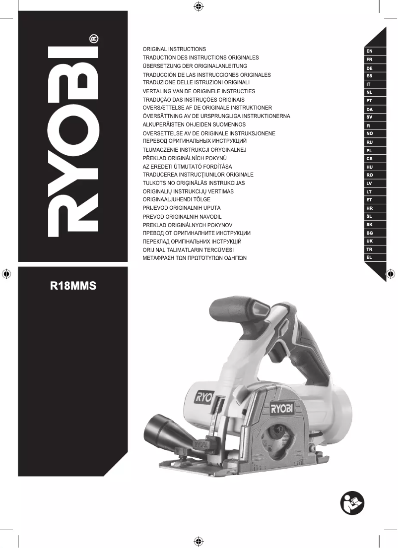 Page 1 de la notice Manuel utilisateur RYOBI One+ R18MMS