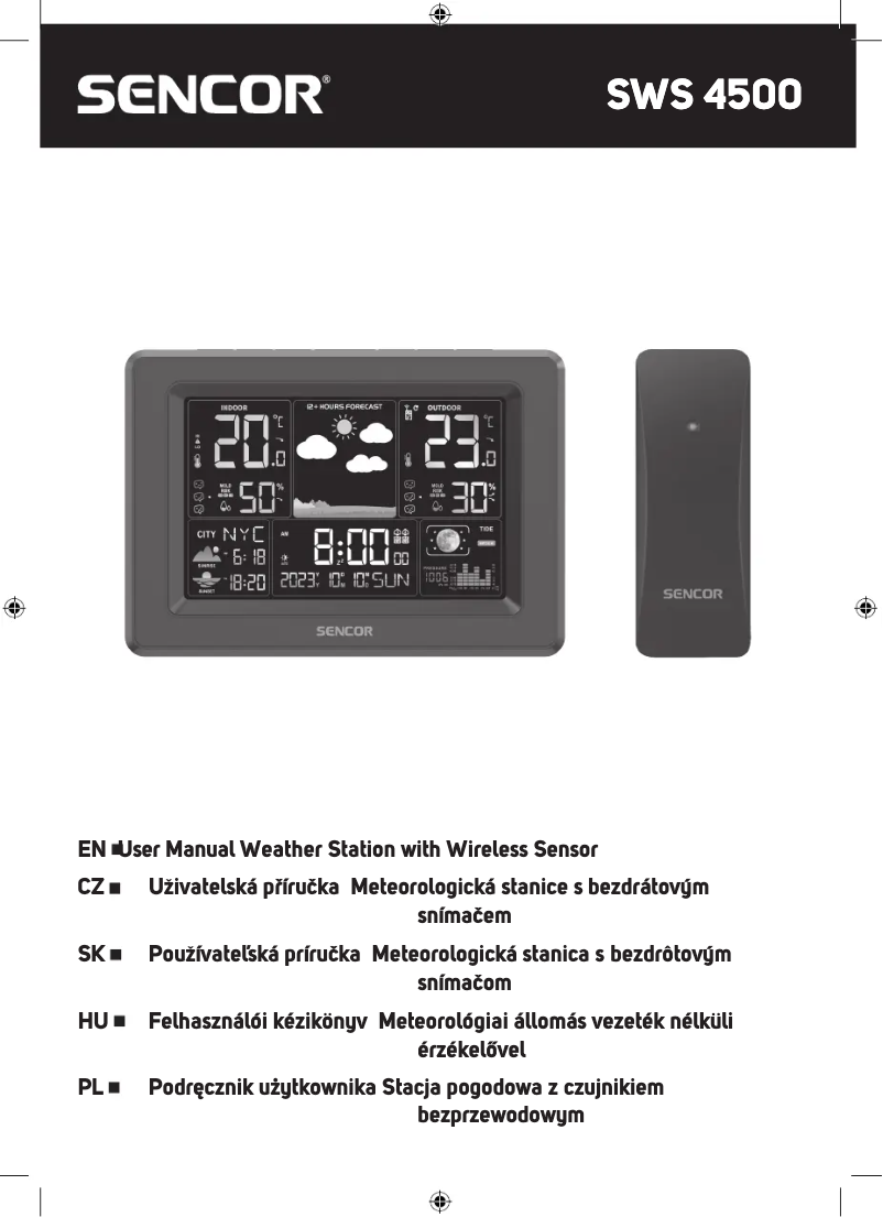 Image de la première page du manuel de l'appareil SWS 4500