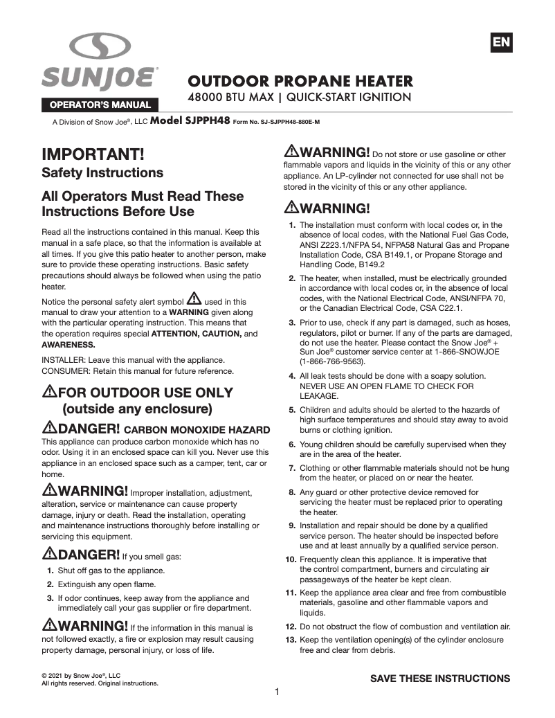 Image de la première page du manuel de l'appareil SJPPH48-SLV