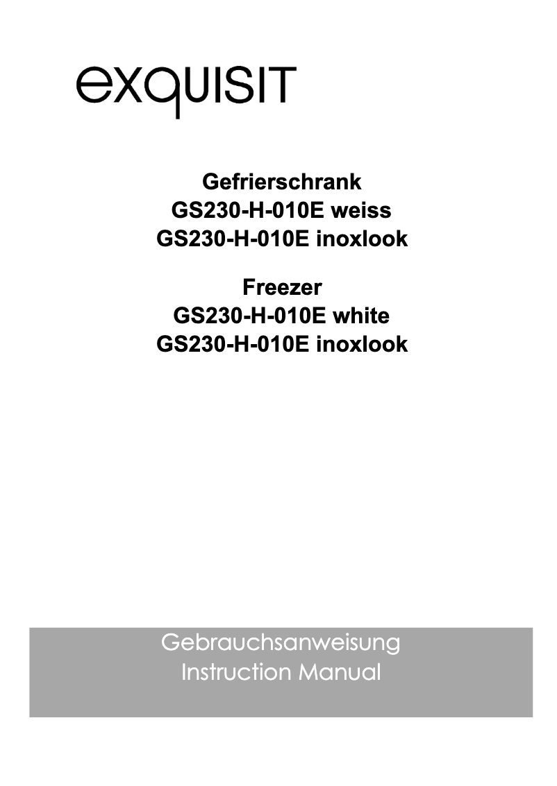 Image de la première page du manuel de l'appareil GS230-H-010E