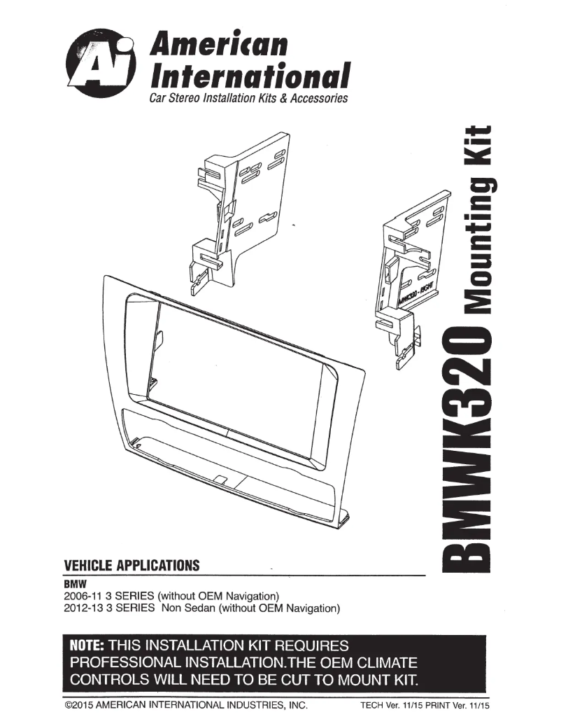 Image de la première page du manuel de l'appareil BMWK320