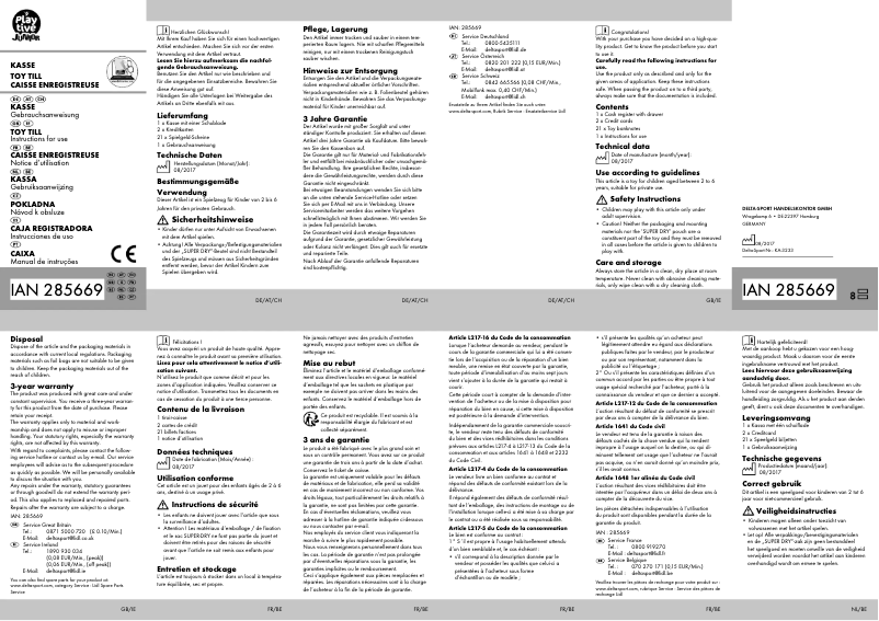 Page 1 de la notice Manuel utilisateur Playtive IAN 285669