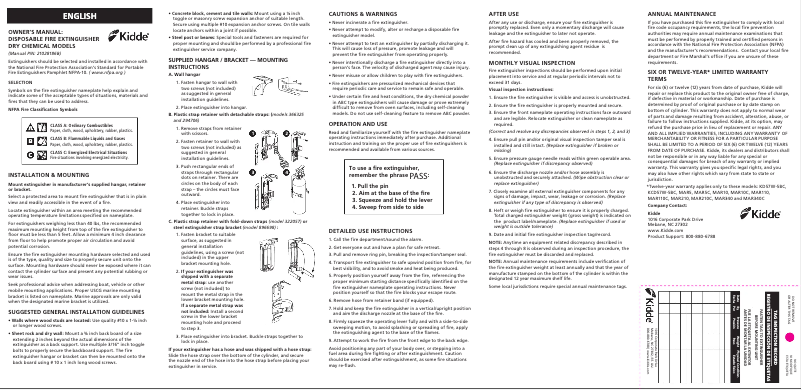 Page n°1 - Manuel utilisateur Kidde 21005944MTL