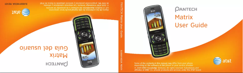 Page n°1 - Manuel utilisateur Pantech Matrix