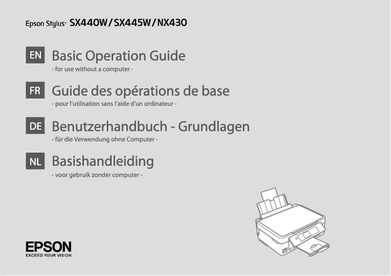 Page n°1 - Manuel utilisateur Epson Stylus SX440W