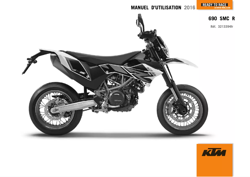 Page 1 de la notice Manuel utilisateur KTM 690 SMC R (2016)