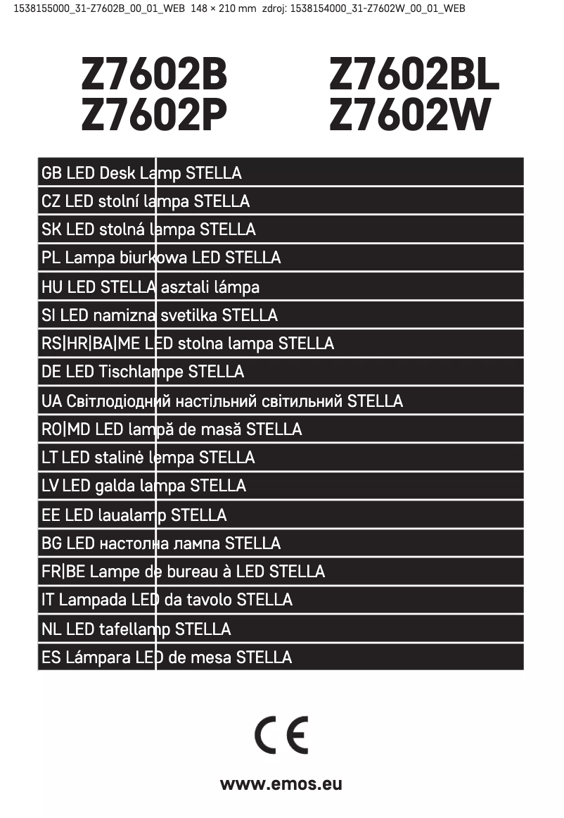 Page n°1 - Manuel utilisateur Emos Z7602B