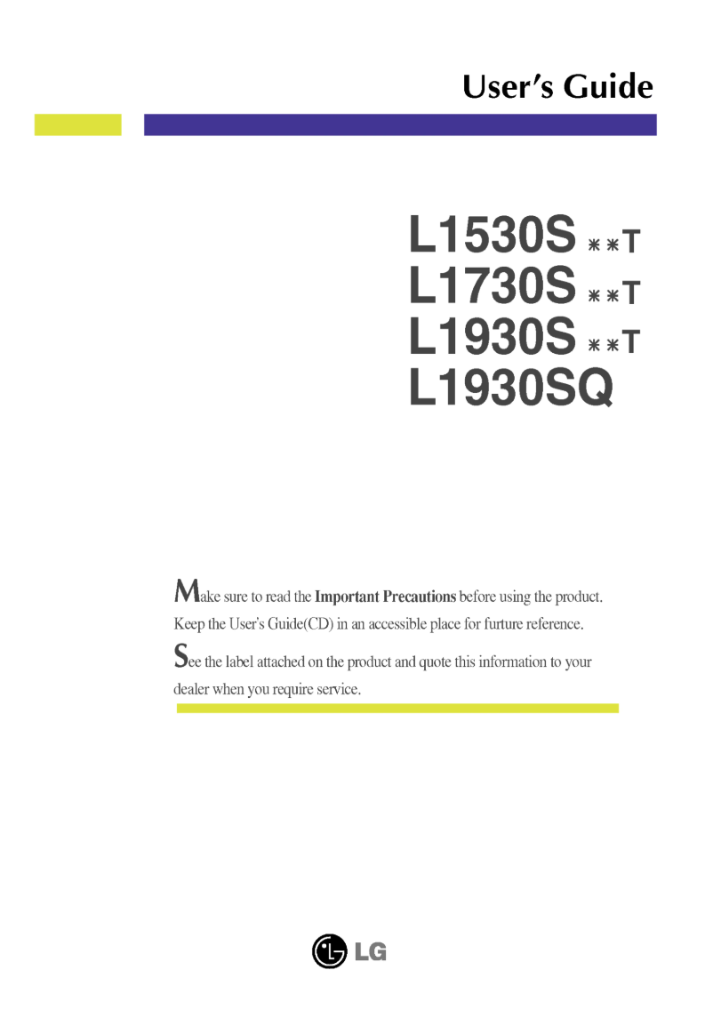 Image de la première page du manuel de l'appareil L1530SSNTN