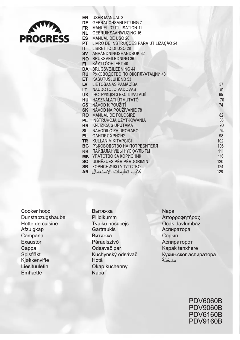 Page 1 de la notice Manuel utilisateur Progress PDV6160B