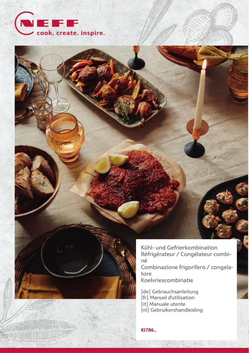 Page n°1 - Manuel utilisateur Neff KI7863DD0
