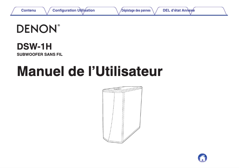 Page 1 de la notice Manuel utilisateur Denon DSW-1H