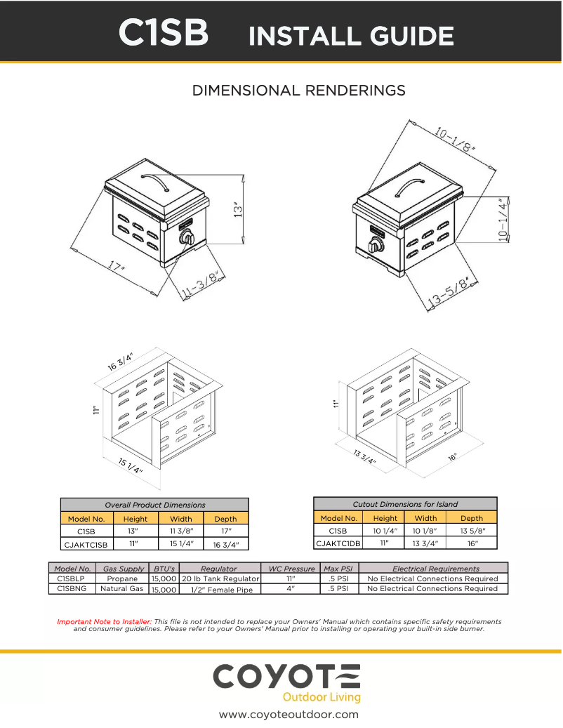 Image de la première page du manuel de l'appareil C1SBNG